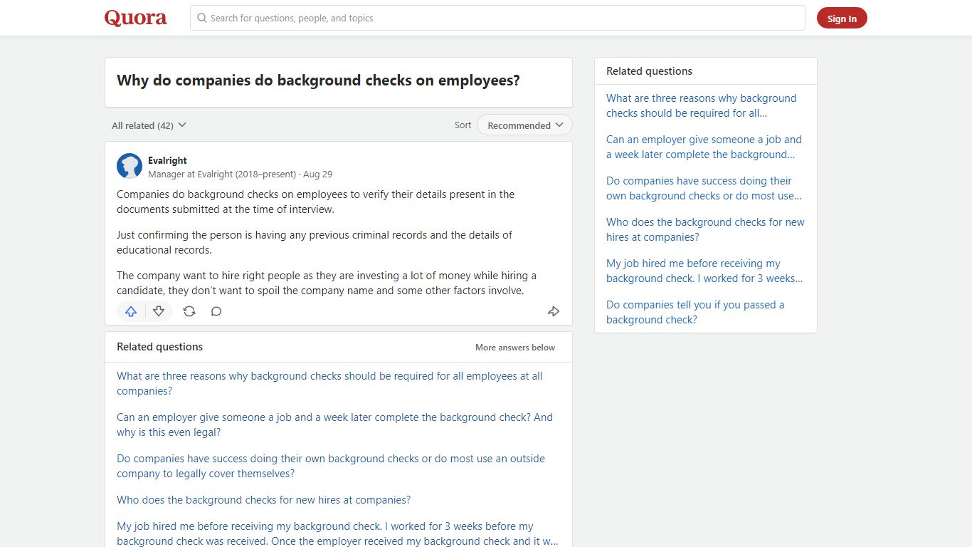 Why do companies do background checks on employees? - Quora